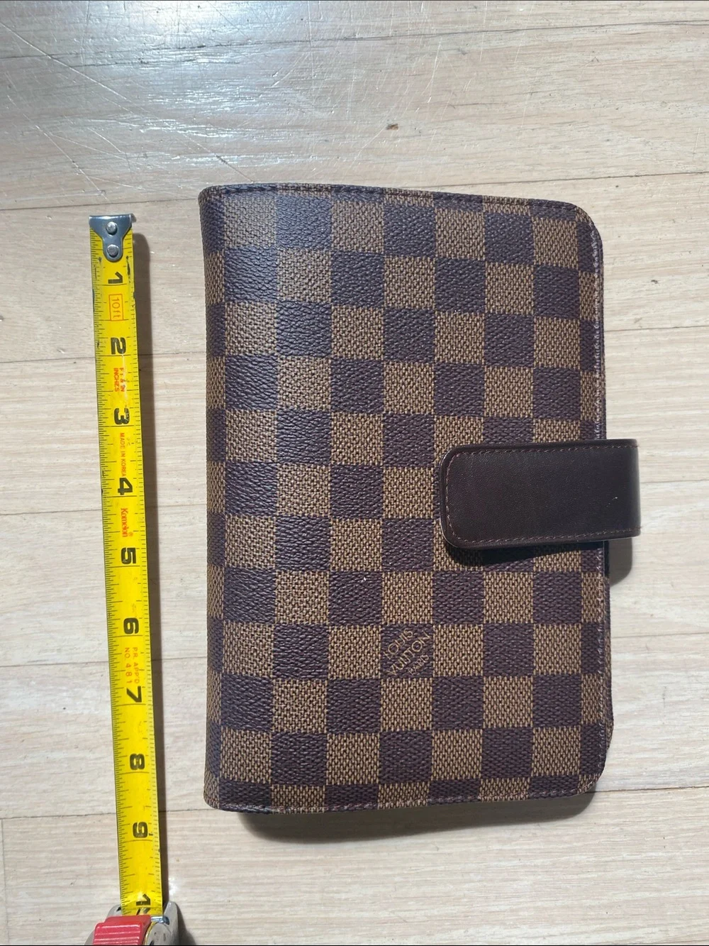 Never Used LV Brown Damier Ebene Checkered Passport/Agenda Wallet